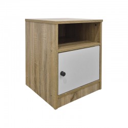 Κομοδίνο Lenea pakoworld sonoma-λευκό 40x40x50εκ
