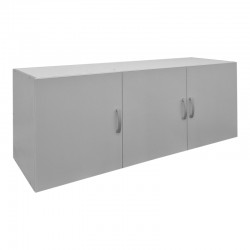Πατάρι ντουλάπας τρίφυλλο Alvia pakoworld λευκό 150x51x60εκ