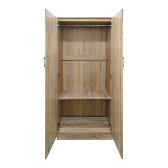 Ντουλάπα εξάφυλλη Athos Ι pakoworld sonoma 200.5x42x180εκ