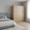 Ντουλάπα πεντάφυλλη Athos I pakoworld sonoma 170x42x180εκ