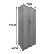 Ντουλάπα τετράφυλλη Athos pakoworld sonoma-ανθρακί 160x42x180εκ