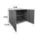 Ντουλάπα τετράφυλλη με πατάρι Athos pakoworld sonoma 160x42x240εκ