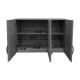 Ντουλάπα εξάφυλλη με πατάρι Athos pakoworld sonoma 180x42x240εκ