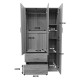 Ντουλάπα πεντάφυλλη με πατάρι Athos pakoworld sonoma 170x42x240εκ