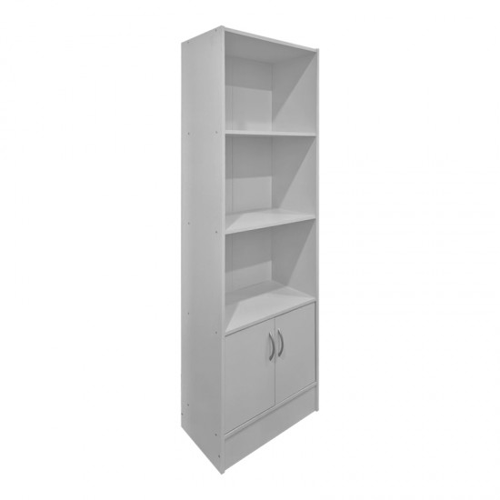 Βιβλιοθήκη Tekaro pakoworld λευκό 57x33x180εκ