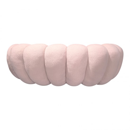 Καναπές Embrace pakoworld μπουκλέ ύφασμα σε ροζ απόχρωση 180x105x65εκ