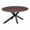 Τραπέζι Makrey pakoworld καρυδί mdf- μαύρα μεταλλικά πόδια 160x90x75εκ