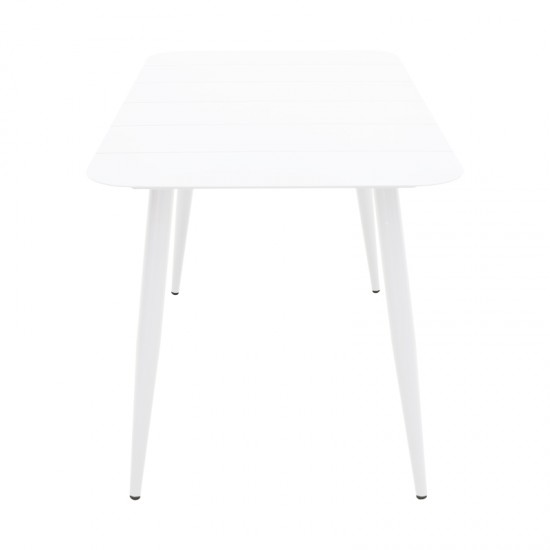 Τραπέζι Vista pakoworld αλουμίνιο σε λευκη απόχρωση 150x80x72εκ