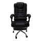 Καρέκλα γραφείου διευθυντή με υποπόδιο Worko pakoworld pu σε μαύρη απόχρωση 53x69x114-122εκ
