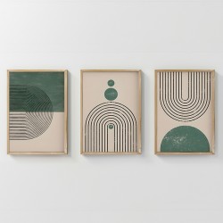 Πίνακας Malecy pakoworld τρίπτυχος με ψηφιακή εκτύπωση και πλαίσιο 33x1.5x48εκ