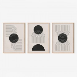 Πίνακας Blomel pakoworld τρίπτυχος με ψηφιακή εκτύπωση και πλαίσιο 33x1.5x48εκ