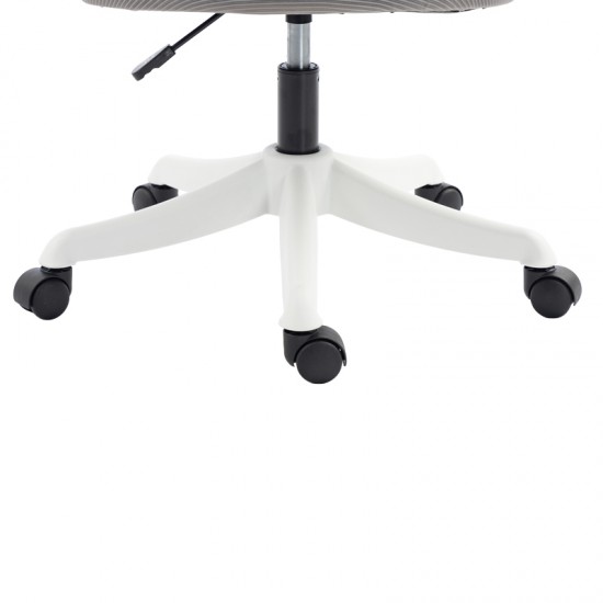 Καρέκλα γραφείου διευθυντή Exeter pakoworld λευκή - mesh γκρι 50x58x119-129εκ