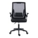 Καρέκλα γραφείου εργασίας Penza pakoworld mesh χρώμα μαύρο 48x58x92-102εκ