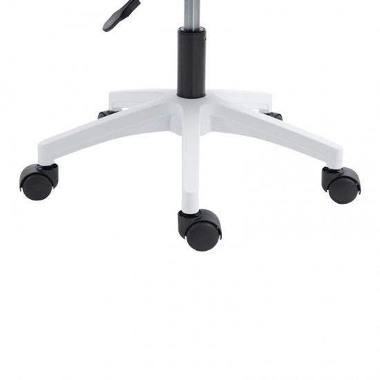 Καρέκλα γραφείου εργασίας Penza pakoworld λευκή - mesh μαυρο 48x58x92-102εκ