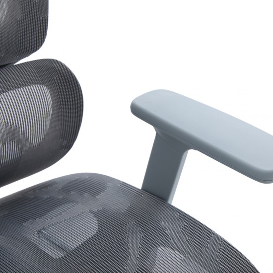 Καρέκλα γραφείου διευθυντη Vigo pakoworld mesh χρώμα γκρι 52x70x118-124εκ