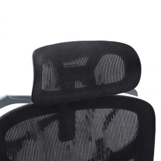 Καρέκλα γραφείου διευθυντη Vigo pakoworld γκρι- mesh μαύρο 52x70x118-124εκ