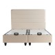 Κρεβάτι διπλό Linteda pakoworld με αποθηκευτικό χώρο κρεμ βελούδο 160x200εκ