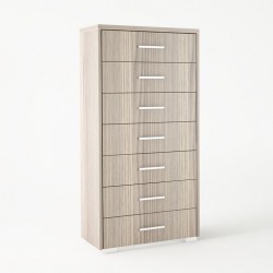 Συρταριέρα με 7 συρτάρια σε σταχτί χρώμα 60x45x123