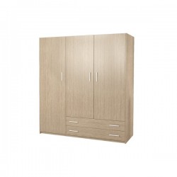 Ντουλάπα τρίφυλλη σε δρυς χρώμα 150x60x180