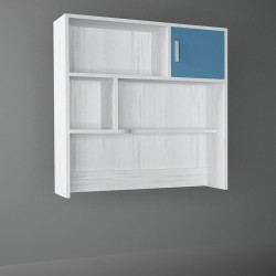 Εταζέρα σε χρώμα λευκό ρουστίκ-σιέλ 100x30x100