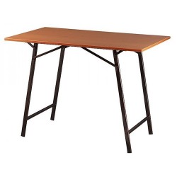 Τραπέζι μεταλλικό σε χρώμα μαύρο/καφέ 80x60x72