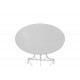 Τραπέζι "ΚΙΜΩΛΟΣ" από μέταλλο σε λευκό χρώμα Φ60x72