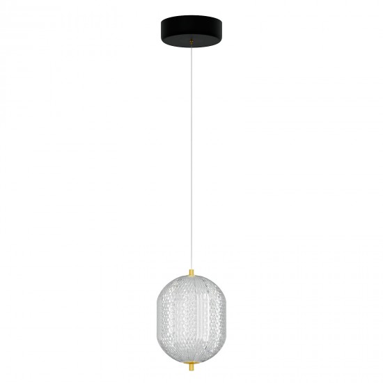 Φωτιστικό Κρεμαστό Led 18W 4000K Χρυσό 20x15x120cm