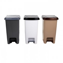 Κάδος πεντάλ "SLIM" σε χρώμα λευκό 25Lt 23x30x46