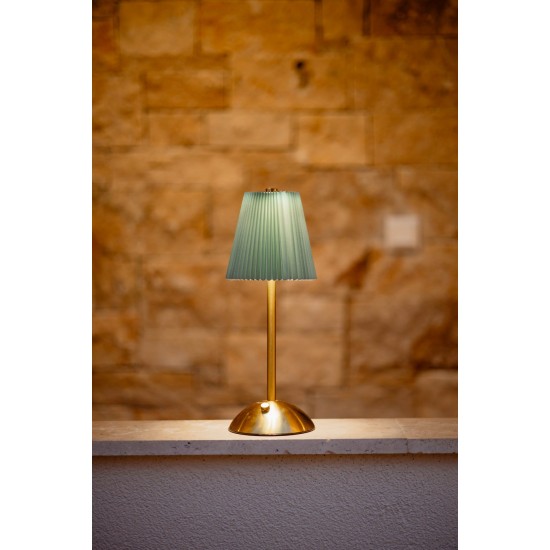 Επιτραπέζιο επαναφορτιζόμενο φωτιστικό "VERDE" σε χρώμα πράσινο/χρυσό 1800mAh