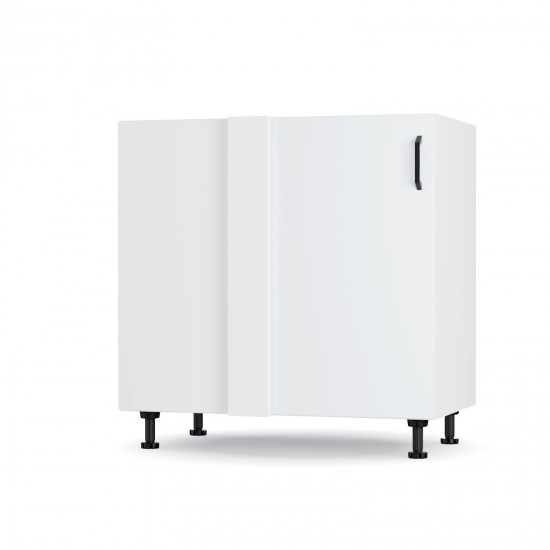 Modest Κάτω Γωνιακό Ντουλάπι Λευκό 100x48x82cm
