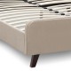 Κρεβάτι Ovelia Megapap υφασμάτινο χρώμα μπεζ 140x190εκ.
