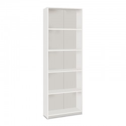 Βιβλιοθήκη Max Megapap χρώμα λευκό 58x23x170εκ.