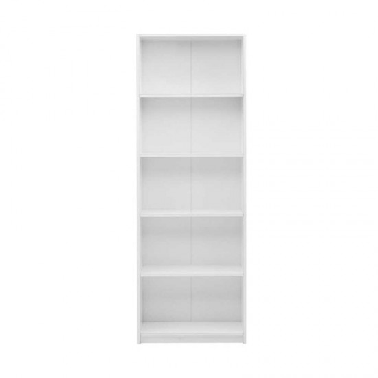 Βιβλιοθήκη Max Megapap χρώμα λευκό 58x23x170εκ.