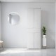 Ντουλάπα ρούχων Diamond Megapap δίφυλλη χρώμα λευκό gloss 60x38x187εκ.