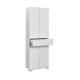 Ντουλάπα ρούχων Diamond Megapap δίφυλλη χρώμα λευκό gloss 60x38x187εκ.