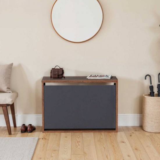 Παπουτσοθήκη 6 ζεύγων Step Megapap χρώμα καρυδί 60x30x42εκ.