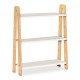 Βιβλιοθήκη Como Megapap χρώμα λευκό - oak 63x22x80εκ.