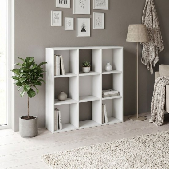 Βιβλιοθήκη Cube Megapap χρώμα λευκό 90x30x90εκ.