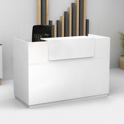 Γραφείο υποδοχής - reception Lemmon Megapap χρώμα λευκό 160x70x110εκ.