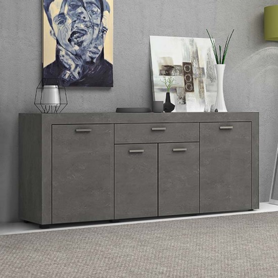 Μπουφές Joseph Megapap χρώμα γκρι σκυροδέματος 177x40x76εκ.