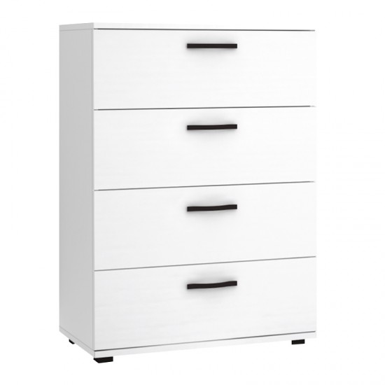 Συρταριέρα Velika Megapap χρώμα λευκό 73x44x96εκ.