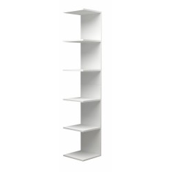 Βιβλιοθήκη - Ραφιέρα τοίχου Silver Megapap χρώμα λευκό 34,6x31,5x180εκ.