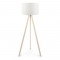 Φωτιστικό δαπέδου Rosling Megapap Mdf/ύφασμα Pvc χρώμα φυσικό/λευκό 38x21x140εκ.
