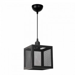 Φωτιστικό οροφής Kivo Megapap E27 μεταλλικό μονόφωτο χρώμα μαύρο 16x16x120εκ.