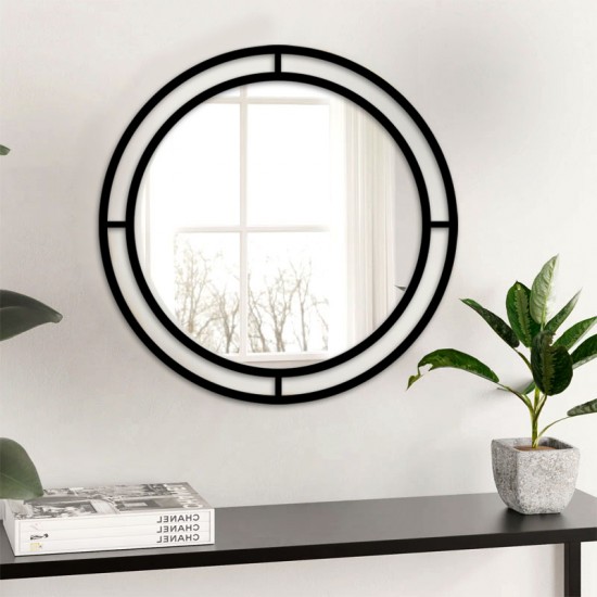 Καθρέπτης τοίχου Bubble Megapap αλουμινίου χρώμα μαύρο 57x2x57εκ.