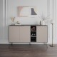 Μπουφές Clara Megapap χρώμα ανθρακί - ανοιχτή μόκα 142x35,6x83εκ.