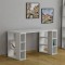 Γραφείο εργασίας Colmar Megapap χρώμα λευκό 140x60x75εκ