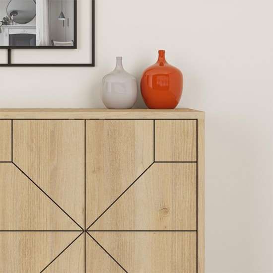 Μπουφές Dune Megapap χρώμα sapphire oak 123x35x77,4εκ.