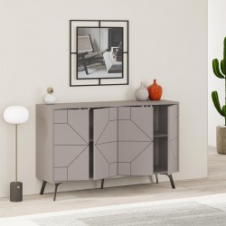 Μπουφές Dune Megapap χρώμα ανοιχτή μόκα 123x35x77,4εκ.