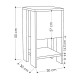 Κομοδίνο Ema Megapap χρώμα sapphire oak - λευκό 30x30x55εκ.